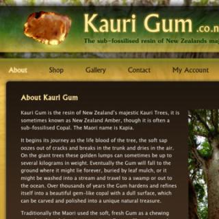Kaurigum.co.nz 2012 homepage