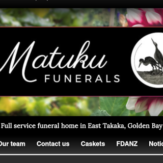 Matuku Funerals website banner